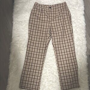 Brown Plaid Trousers